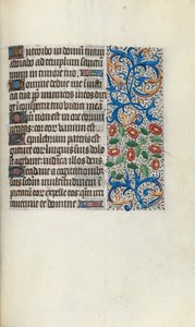 Tuntikirja Rouenin käyttö: fol. 111r, c. 1470.