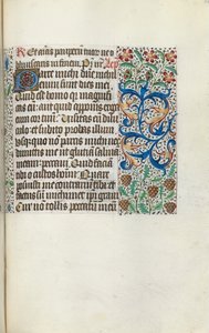 Tuntikirja Rouenin käyttö: fol. 115r, c. 1470. tekijältä Master of the Geneva Latini