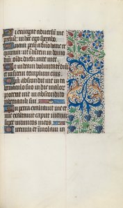 Tuntikirja Rouenin käyttö: fol. 121r, c. 1470. tekijältä Master of the Geneva Latini