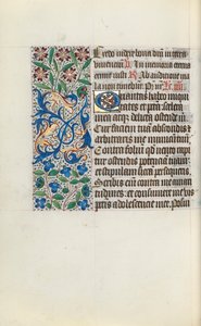 Tuntikirja Rouenin käyttö: fol. 122v, c. 1470. tekijältä Master of the Geneva Latini