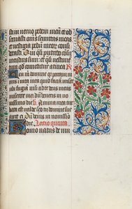 Tuntikirja Rouenin käyttö: fol. 123r, c. 1470. tekijältä Master of the Geneva Latini