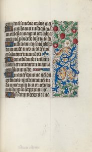 Tuntikirja Rouenin käyttö: fol. 126r, c. 1470.