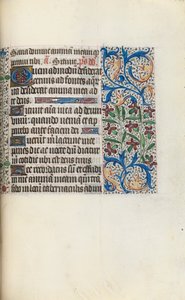 Tuntikirja Rouenin käyttö: fol. 129r, c. 1470. tekijältä Master of the Geneva Latini