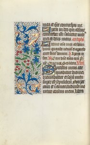 Tuntikirja Rouenin käyttö: fol. 130v, c. 1470. tekijältä Master of the Geneva Latini