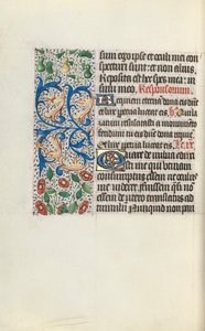 Tuntikirja Rouenin käyttö: fol. 132v, c. 1470. tekijältä Master of the Geneva Latini