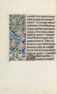 Tuntikirja Rouenin käyttö: fol. 133v, c. 1470. tekijältä Master of the Geneva Latini