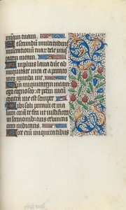 Tuntikirja Rouenin käyttö: fol. 134r, c. 1470. tekijältä Master of the Geneva Latini