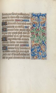 Tuntikirja Rouenin käyttö: fol. 140r, c. 1470. tekijältä Master of the Geneva Latini