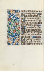 Tuntikirja Rouenin käyttö: fol. 141v, c. 1470. tekijältä Master of the Geneva Latini