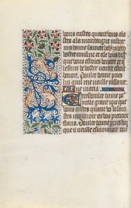 Tuntikirja Rouenin käyttö: fol. 147v, c. 1470. tekijältä Master of the Geneva Latini