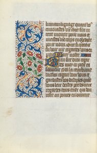 Tuntikirja Rouenin käyttö: fol. 152v, c. 1470. tekijältä Master of the Geneva Latini