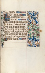Tuntikirja Rouenin käyttö: fol. 154r, c. 1470. tekijältä Master of the Geneva Latini