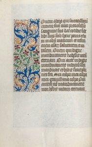 Tuntikirja Rouenin käyttö: fol. 23v, c. 1470. tekijältä Master of the Geneva Latini