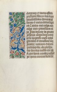 Tuntikirja Rouenin käyttö: fol. 25v, c. 1470. tekijältä Master of the Geneva Latini