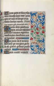 Tuntikirja Rouenin käyttö: fol. 30r, c. 1470. tekijältä Master of the Geneva Latini