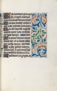 Tuntikirja Rouenin käyttö: fol. 32r, c. 1470. tekijältä Master of the Geneva Latini