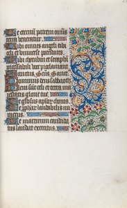 Tuntikirja Rouenin käyttö: fol. 37r, c. 1470.