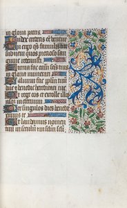 Tuntikirja Rouenin käyttö: fol. 38v, c. 1470. tekijältä Master of the Geneva Latini