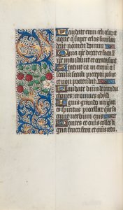 Tuntikirja Rouenin käyttö: fol. 44v, c. 1470. tekijältä Master of the Geneva Latini