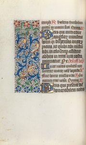 Tuntikirja Rouenin käyttö: fol. 50v, c. 1470. tekijältä Master of the Geneva Latini