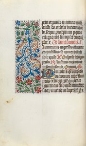 Tuntikirja Rouenin käyttö: fol. 51v, c. 1470. tekijältä Master of the Geneva Latini