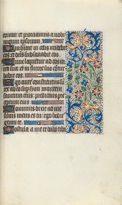 Tuntikirja Rouenin käyttö: fol. 58r, c. 1470. tekijältä Master of the Geneva Latini