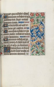 Tuntikirja Rouenin käyttö: fol. 62r, c. 1470. tekijältä Master of the Geneva Latini
