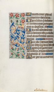 Tuntikirja Rouenin käyttö: fol. 62v, c. 1470. tekijältä Master of the Geneva Latini