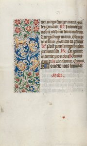 Tuntikirja Rouenin käyttö: fol. 63v, c. 1470. tekijältä Master of the Geneva Latini