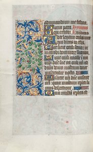 Tuntikirja Rouenin käyttö: fol. 64v, c. 1470. tekijältä Master of the Geneva Latini