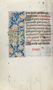 Tuntikirja Rouenin käyttö: fol. 66v, c. 1470. tekijältä Master of the Geneva Latini