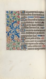 Tuntikirja Rouenin käyttö: fol. 72v, c. 1470. tekijältä Master of the Geneva Latini