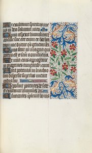 Tuntikirja Rouenin käyttö: fol. 74r, c. 1470. tekijältä Master of the Geneva Latini