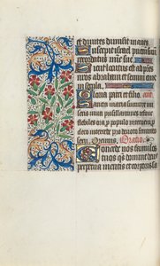 Tuntikirja Rouenin käyttö: fol. 74v, c. 1470. tekijältä Master of the Geneva Latini