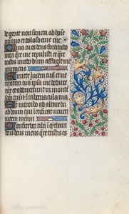 Tuntikirja Rouenin käyttö: fol. 76r, c. 1470. tekijältä Master of the Geneva Latini