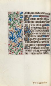 Tuntikirja Rouenin käyttö: fol. 76v, c. 1470. tekijältä Master of the Geneva Latini