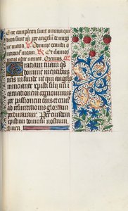 Tuntikirja Rouenin käyttö: fol. 79r, c. 1470. tekijältä Master of the Geneva Latini