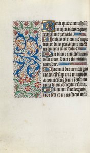 Tuntikirja Rouenin käyttö: fol. 81v, c. 1470. tekijältä Master of the Geneva Latini