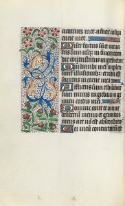 Tuntikirja Rouenin käyttö: fol. 83v, c. 1470. tekijältä Master of the Geneva Latini