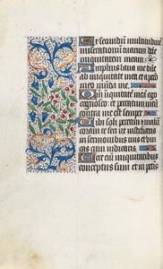 Tuntikirja Rouenin käyttö: fol. 85v, c. 1470. tekijältä Master of the Geneva Latini