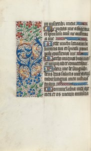Tuntikirja Rouenin käyttö: fol. 86v, c. 1470. tekijältä Master of the Geneva Latini