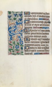 Tuntikirja Rouenin käyttö: fol. 89v, c. 1470. tekijältä Master of the Geneva Latini