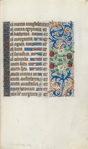 Tuntikirja Rouenin käyttö: fol. 94r, c. 1470. tekijältä Master of the Geneva Latini