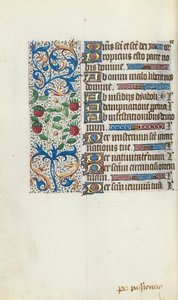 Tuntikirja Rouenin käyttö: fol. 94v, c. 1470. tekijältä Master of the Geneva Latini
