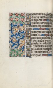 Tuntikirja Rouenin käyttö: fol. 95v, c. 1470. tekijältä Master of the Geneva Latini