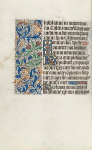 Tuntikirja Rouenin käyttö: fol. 98v, c. 1470. tekijältä Master of the Geneva Latini