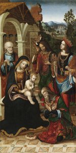 The Adoration of the Magi, n.1503-10 (öljy paneelille) tekijältä Master of the Glasgow Adoration
