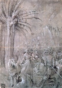 "David ja Abigail", 1500-luvun alku tekijältä Master of the Historia of Frederici