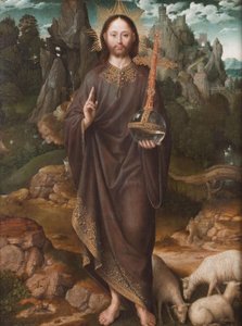hollantilainen: Christus als Salvator Mundi Salvator Mundi maisemassa