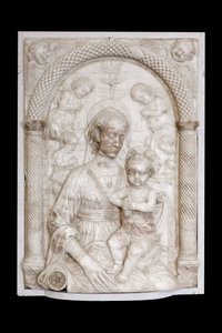 Madonna lapsen ja enkelien kanssa, noin 1460 (marmori). tekijältä Master of the Marble Madonnas